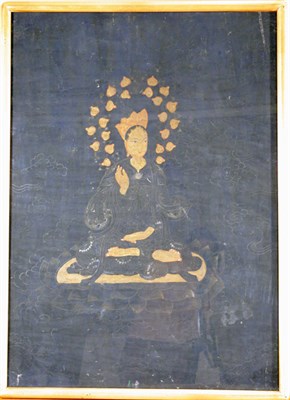 Lot 4209 - Black Ground Thanka of Avalokitesvara Mongolia,...