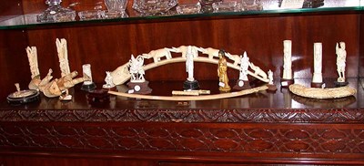 Lot 2217 - Twelve Ivory Figural Items; Together with...