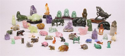 Lot 2195 - Large Group of Chinese Jade, Hardstone and...