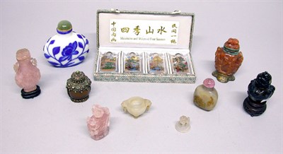 Lot 2201 - Group of Twelve Chinese Snuff Bottles and...