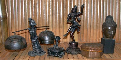 Lot 2088 - Group of Asian Bronze Articles Comprising a...