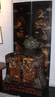 Lot 2174 - Set of Chinoiserie Decorated Doors and a Low...