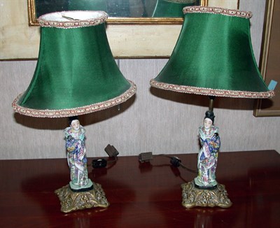 Lot 2123 - Two Chinese Famille Rose Porcelain Figures of...