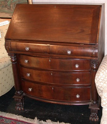Lot 2354 - Federal Style Mahogany Slant Front Desk Height...