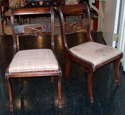 Lot 2357 - Set of Seven Regency Style Mahogany Dining...