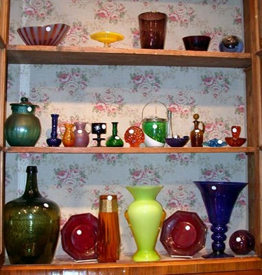 Lot 2526 - Miscellaneous Group of Colored Glass Tableware...