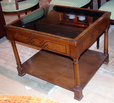 Lot 2518 - Georgian Style Mahogany Glass Top Two-Tier...