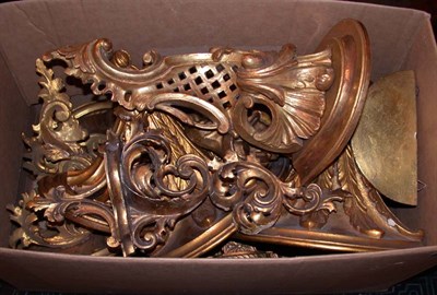 Lot 2416 - Miscellaneous Group of Gilt-Wood Wall Brackets
