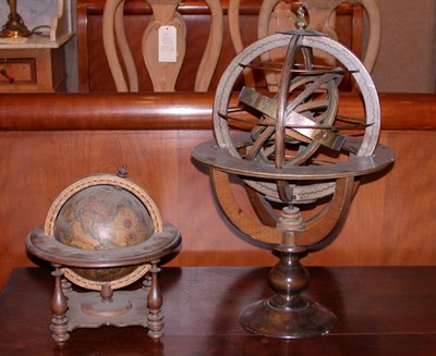 Lot 2421 - Victorian Style Mahogany Orrery and Globe on...