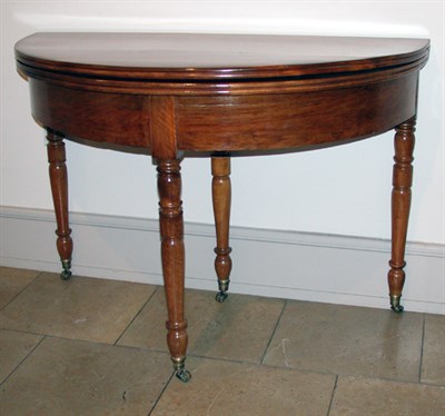 Lot 4343 - Charles X Mahogany Fold-Over Side Table Second...