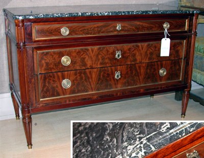 Lot 4342 - Louis XVI Brass Mounted Mahogany Commode...