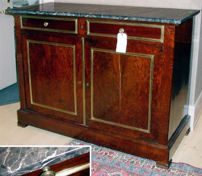 Lot 4351 - Empire Brass Mounted Mahogany Side Cabinet The...
