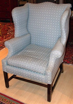 Lot 2120 - Chippendale Mahogany Upholstered Wing Chair...