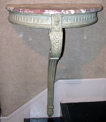 Lot 2398 - Neoclassical Style Painted Marble Top Demilune...