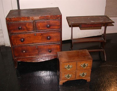 Lot 2467 - Three Georgian Style Mahogany Miniature...