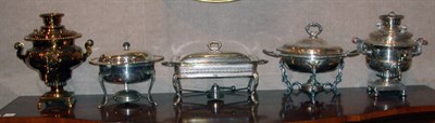 Lot 2601 - Four Silver Plated Serving Dishes; Together...