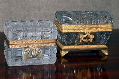 Lot 2620 - Two Charles X Gilt-Metal Mounted Cut Crystal...