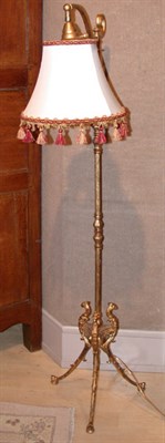 Lot 2440 - Neoclassical Style Gilt-Metal Floor Lamp