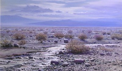 Lot 85 - Peter Ellenshaw American, b.1913 DESERT Signed...
