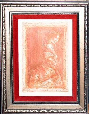 Lot 2085 - Edna Hibel [KING AND QUEEN] Color lithograph,...