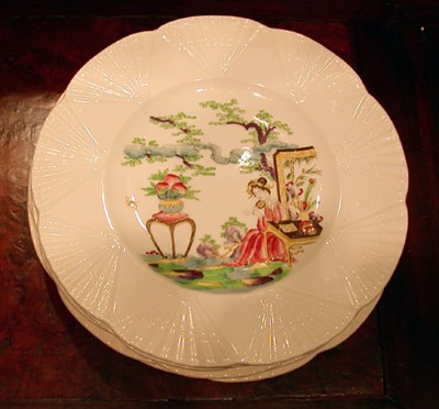 Lot 2373A - Twelve Wedgwood Chinoiserie Decorated...