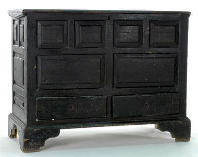 Lot 3173 - Painted Paneled Blanket Chest over Drawers...