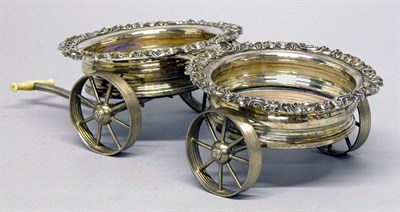 Lot 4380 - Sheffield Silver Plated Wine Trolley 19th...