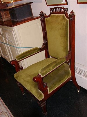 Lot 2389 - Late Victorian Mahogany Armchair