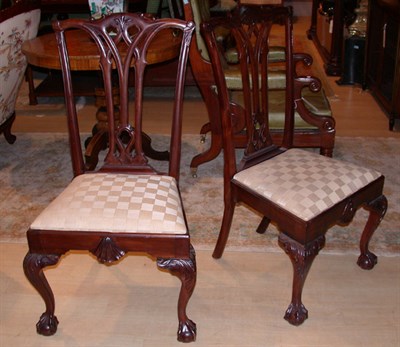 Lot 2430 - Set of Ten Georgian Style Mahogany Dining Chairs