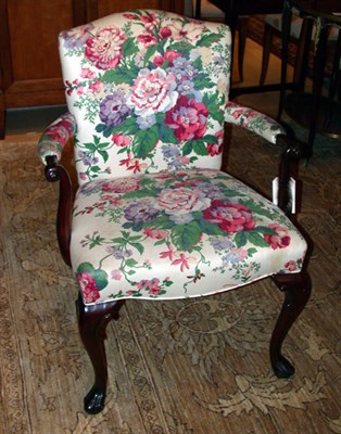 Lot 2451 - Pair of Georgian Style Mahogany Armchairs