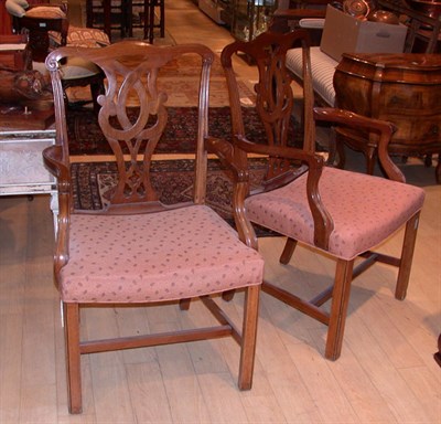 Lot 2492 - Pair of Georgian Style Mahogany Armchairs