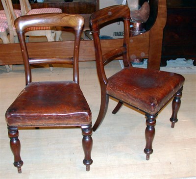 Lot 2529 - Pair of William IV Style Mahogany and Leather...