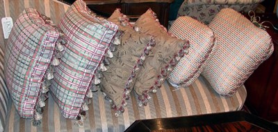 Lot 2552 - Three Pairs of Miscellaneous Throw Pillows
