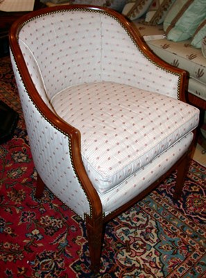 Lot 2561 - Louis XVI Style Fruitwood Upholstered Bergere