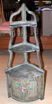 Lot 2403 - Louis XVI Style Painted Hanging Corner Shelf