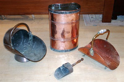 Lot 2408 - Three Copper Fireplace Log Holders