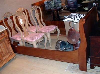 Lot 2410 - Empire Style Fruitwood Sleigh Bed