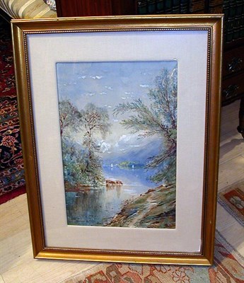 Lot 2032 - Edmund Darch Lewis American, 1835-1910 CATTLE...