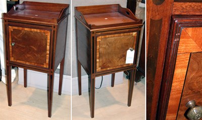 Lot 4331 - Pair of George III Inlaid Mahogany Pot...