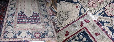 Lot 4447 - Agra Prayer Rug North India, late 19th century...