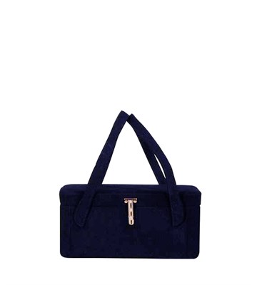Lot 262 - Milgrim Navy Suede Box Bag American, 1940s...