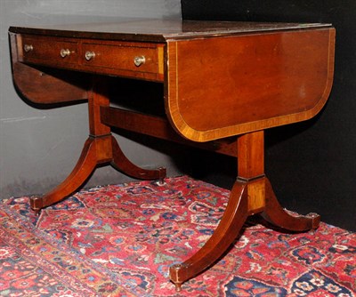 Lot 316 - Georgian Style Inlaid Mahogany Sofa Table...