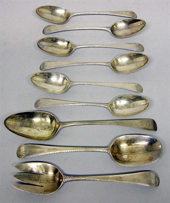 Lot 4381 - Miscellaneous Group of Nine Georgian Silver...