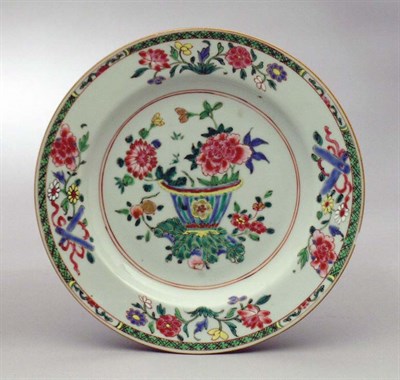 Lot 4087 - Three Chinese Famille Rose Export Porcelain...