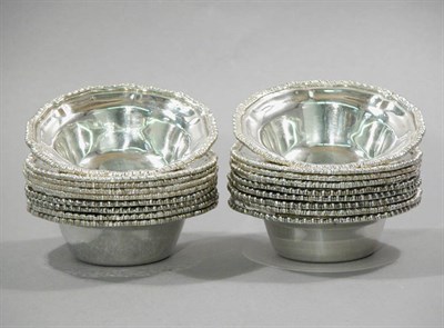 Lot 4146 - Set of Eighteen Sterling Silver Finger Bowls...