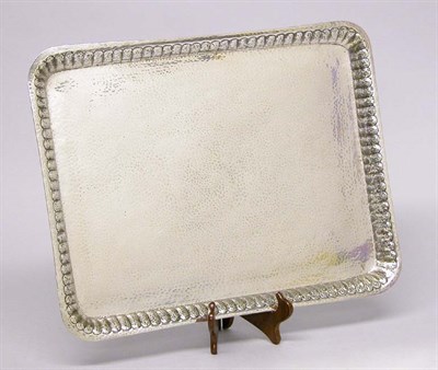 Lot 4137 - Hand Wrought Silver Rectangular Tray South...