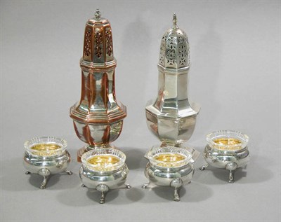Lot 4130 - Set of Four Victorian Silver Footed Salts...