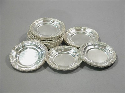 Lot 4144 - Assembled Set of Eighteen Continental Silver...
