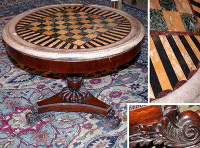 Lot 4338 - Anglo-Indian Rosewood Side Table The circular...