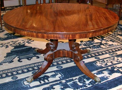 Lot 4355 - Regency Inlaid Mahogany Center Table Early...